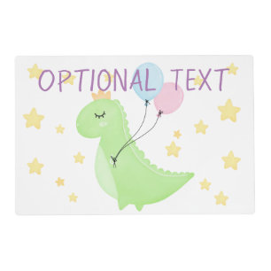 Dinosaur with Balloons Placemat