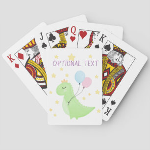 Dinosaur with Balloons Poker Cards