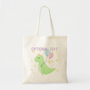 Dinosaur with Balloons Tote Bag
