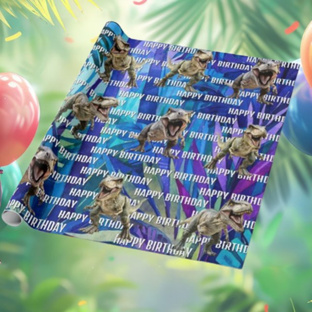Dinosaur World’s T-Rex  Wrapping Paper (Unleash the Fun with Dinosaur World’s T-Rex Wrapping Paper!)
