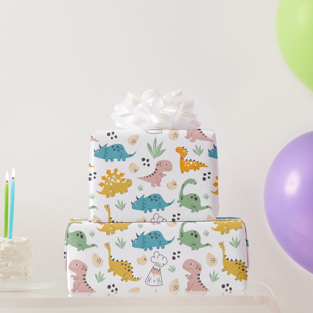 Dinosaur wrapping paper Zazzle