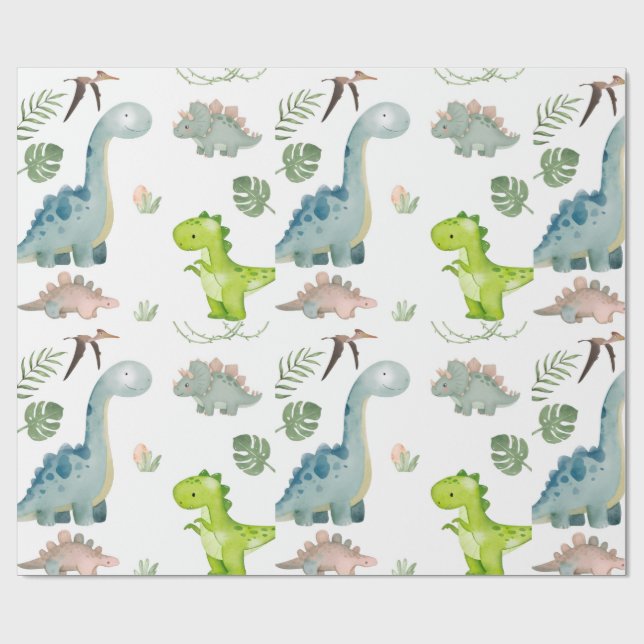 Dinosaur Wrapping Paper (Flat)
