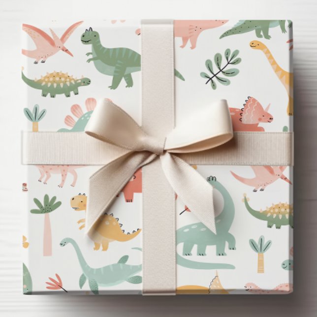 Dinosaur  wrapping paper (Dinosaur Decor Wrapping Paper by Painted Paperie
)