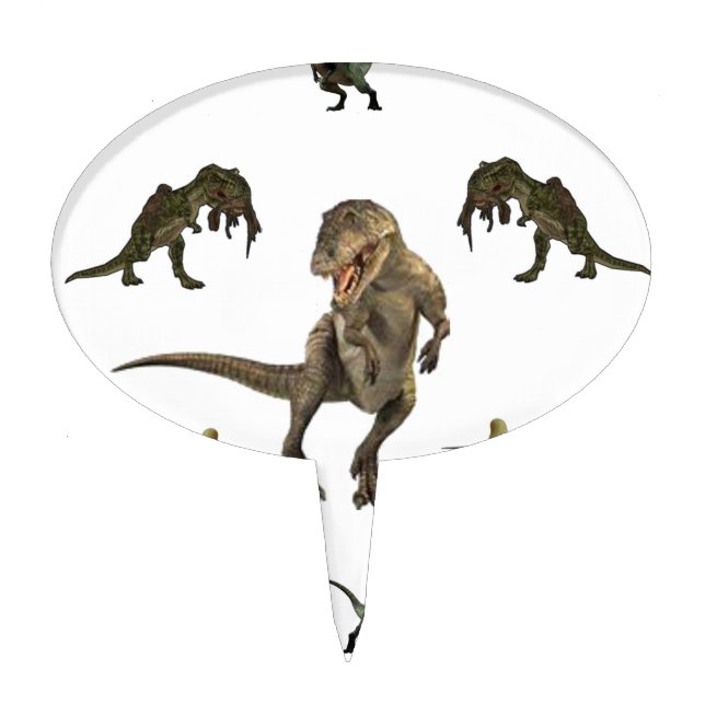 Dinosaur Wrapping Paper Cake Topper (Front)