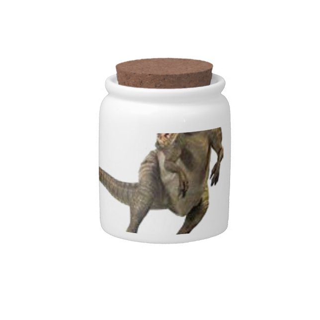 Dinosaur Wrapping Paper Candy Jar (Front)