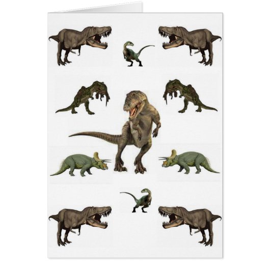 Dinosaur Wrapping Paper Cards (Front)