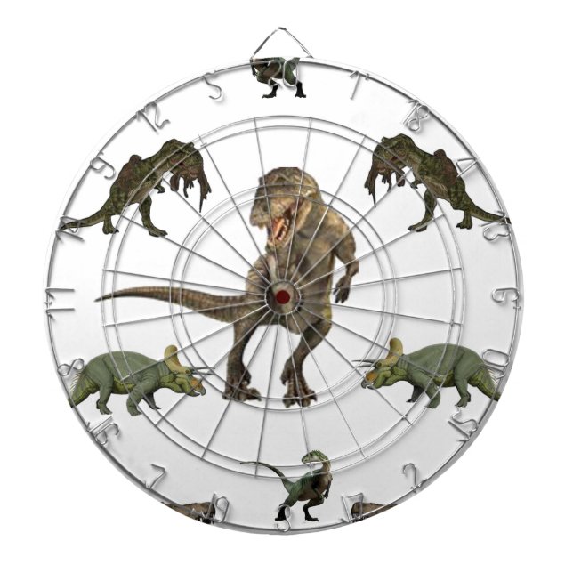 Dinosaur Wrapping Paper Dartboard (Front)