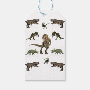 Dinosaur Wrapping Paper Gift Tags
