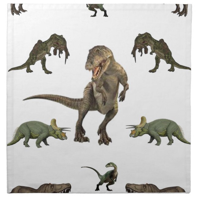 Dinosaur Wrapping Paper Napkin (Front)