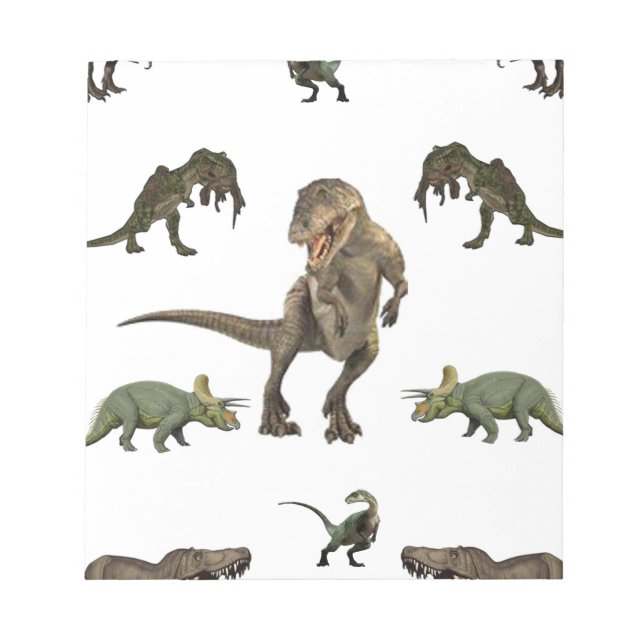 Dinosaur Wrapping Paper Notepad (Front)