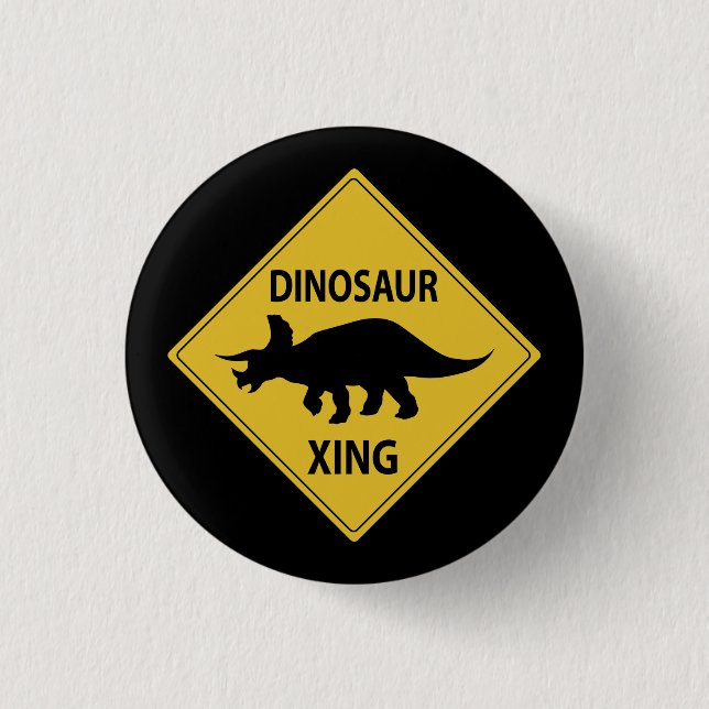 Dinosaur Xing Button (Front)