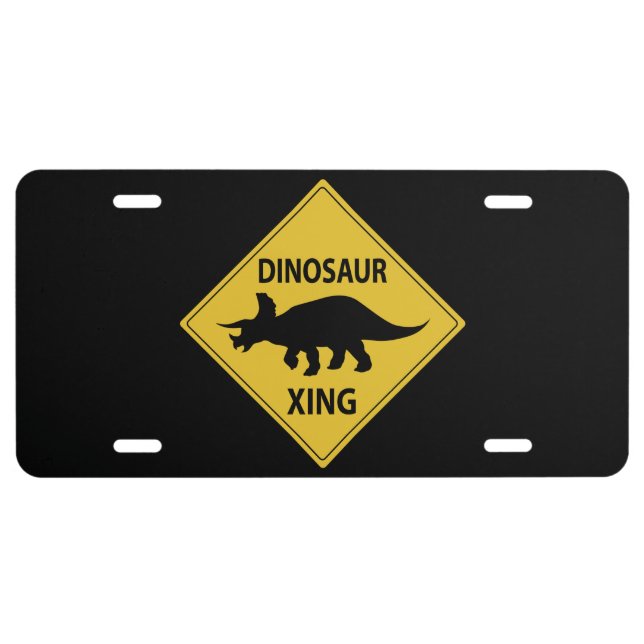 Dinosaur Xing License Plate (Front)