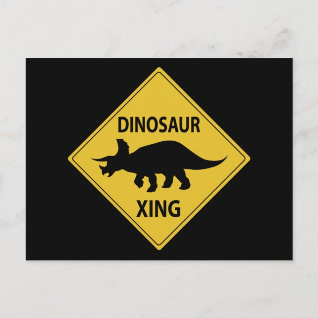 Dinosaur Xing Postcard (Front)