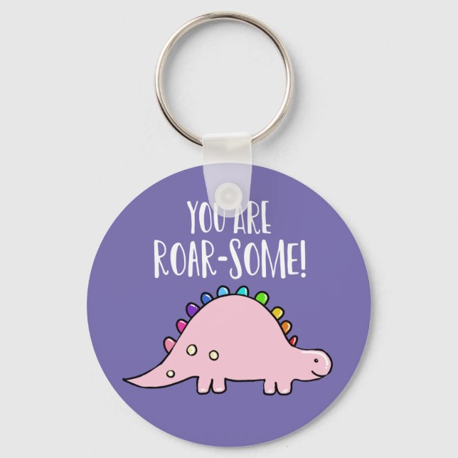 dinosaur you're Rawr friends classmate valentine Keychain (Front)