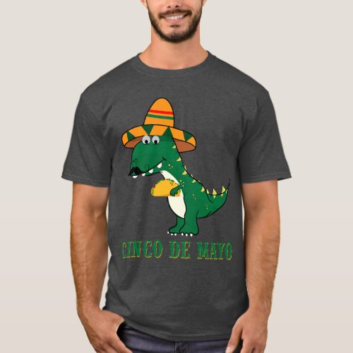 Dinosaurio Cinco De Mayo  boy T_Shirt