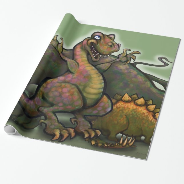 Dinosaurs 2x3' 60# Wall Posters Wrapping Paper (Unrolled)