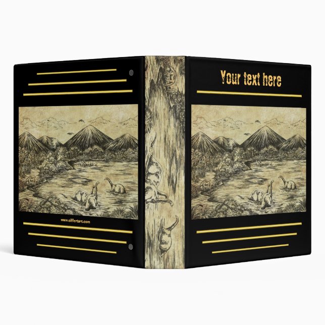 Dinosaurs 3 Ring Binder (Background)