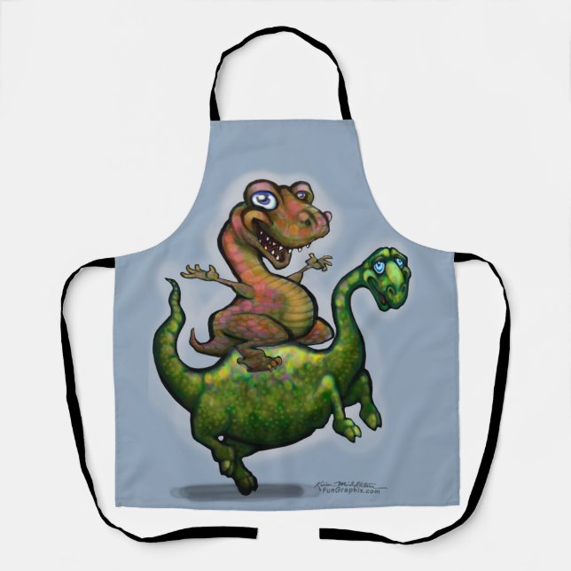 Dinosaurs All-Over Print Apron (Front)