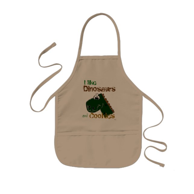 Dinosaurs and Cookies Kids' Apron (Front)