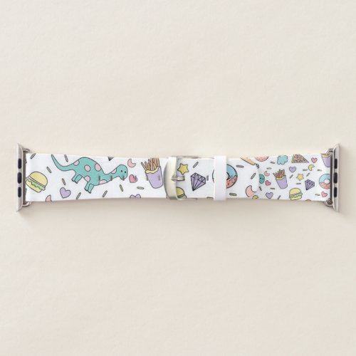 Dinosaurs and Food Apple Watch Band