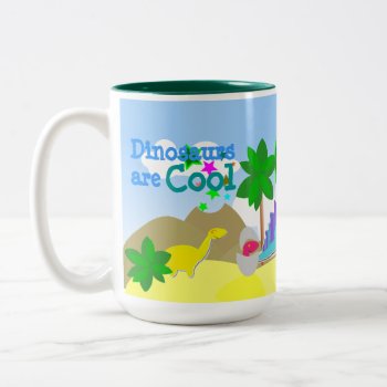 Dinosaurs Are Cool Name Mug by dinoshop at Zazzle