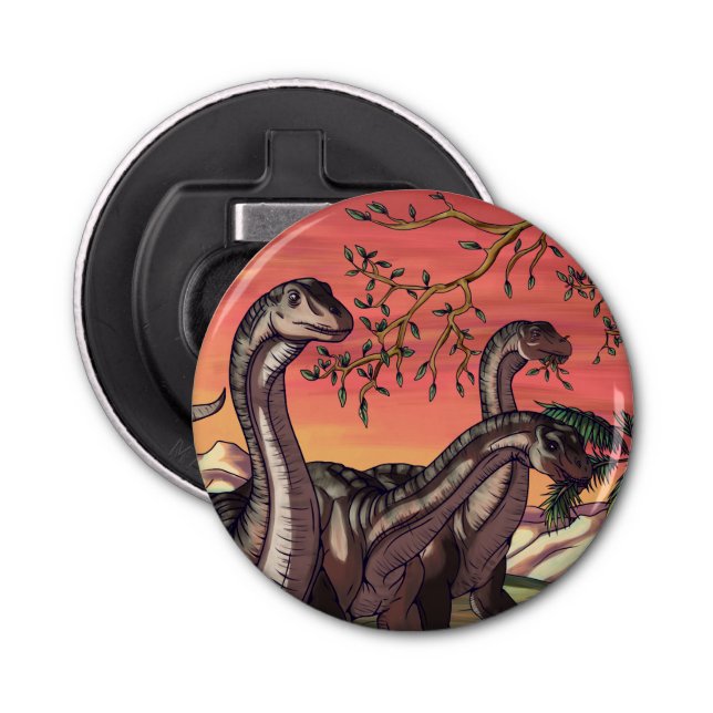 Dinosaurs at Dusk Bottle Opener (Front)