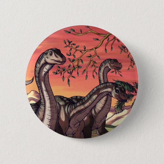 Dinosaurs at Dusk Button (Front)