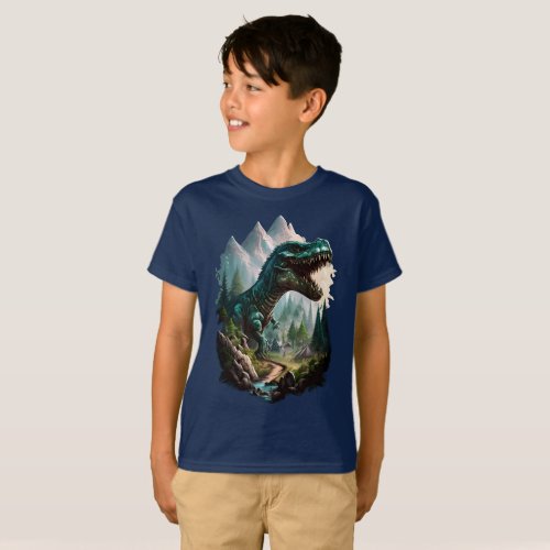 Dinosaurs at Jurassic park T_Shirt