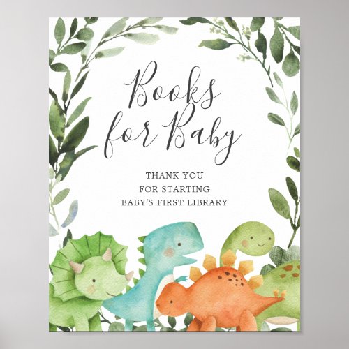 Dinosaurs Baby Shower Books For Baby Sign
