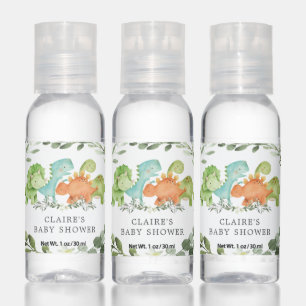 Dinosaurs Baby Shower Hand Sanitizer