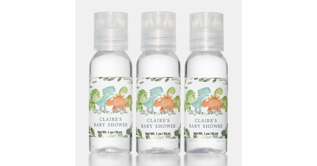 Dinosaurs Baby Shower Hand Sanitizer Zazzle