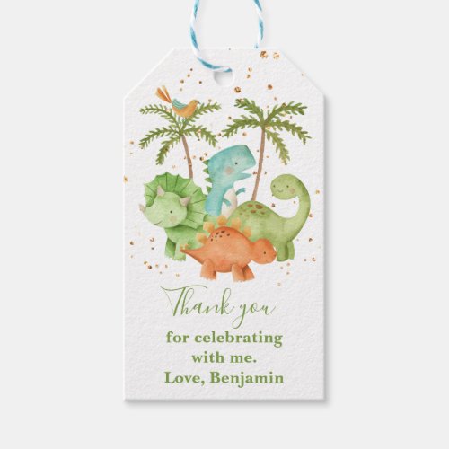 Dinosaurs Baby Shower I Birthday Gift Tags
