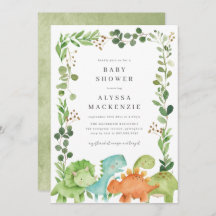Dinosaurs Baby Shower Invitation