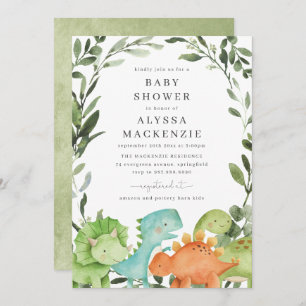 Dinosaurs Baby Shower Invitation