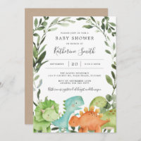 Dinosaurs Baby Shower Invitation