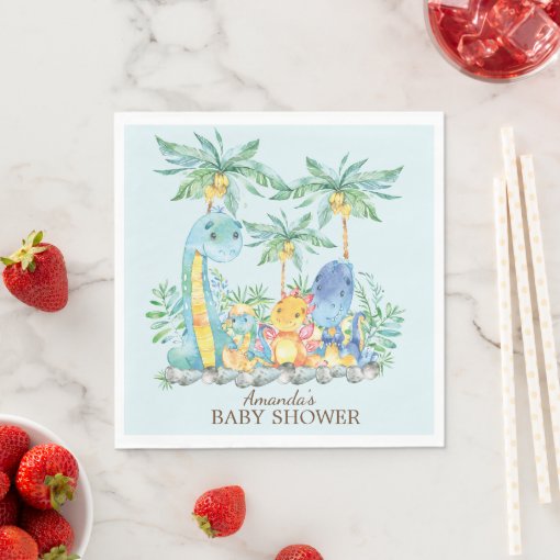 Dinosaurs Baby Shower Paper Napkins Zazzle