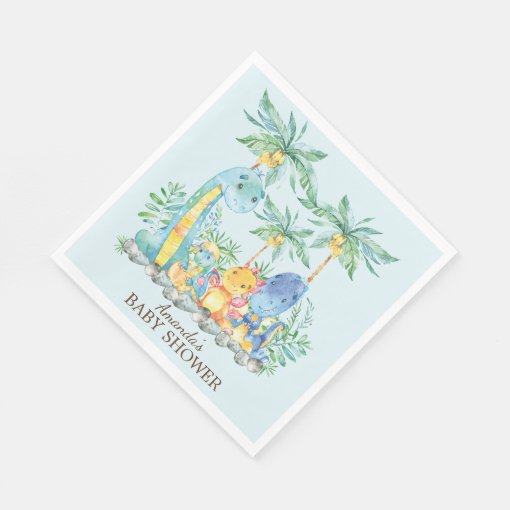 Dinosaurs Baby Shower Paper Napkins Zazzle