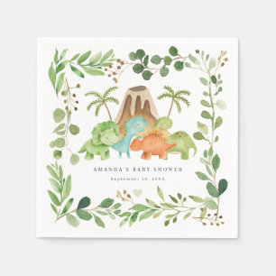 Dinosaurs Baby Shower Party Paper Napkins