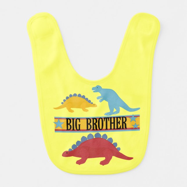 Dinosaurs Big Brother Bib (Front)
