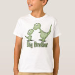 Dinosaurs Big Brother T-Shirt<br><div class="desc">Two cute cartoon T-rex dinosaurs,  text reads 'Big Brother'. Has matching little brother design.</div>