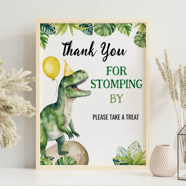 Dinosaurs Birthday Favor Sign (Creator Uploaded)