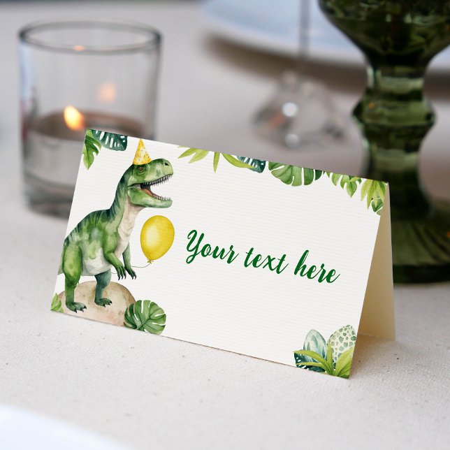 Dinosaurs Birthday Party Place Card (Creator Uploaded)