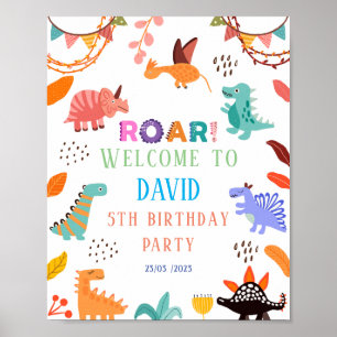 Dinosaurs Birthday Party Poster
