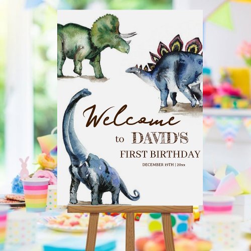 Dinosaurs Birthday Welcome Sing Foam Board