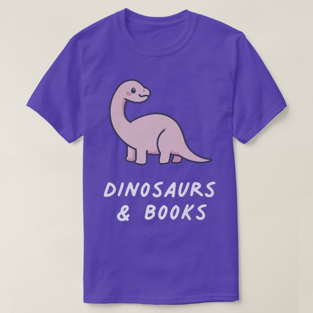 Dinosaurs & Books Kawaii Lover Anime Pastel Goth A T-Shirt (Design Front)