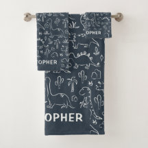 Dinosaurs Boy Name Dino Cute Jungle Dark Blue