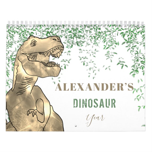 Dinosaurs Boys personalized Calendar (Cover)