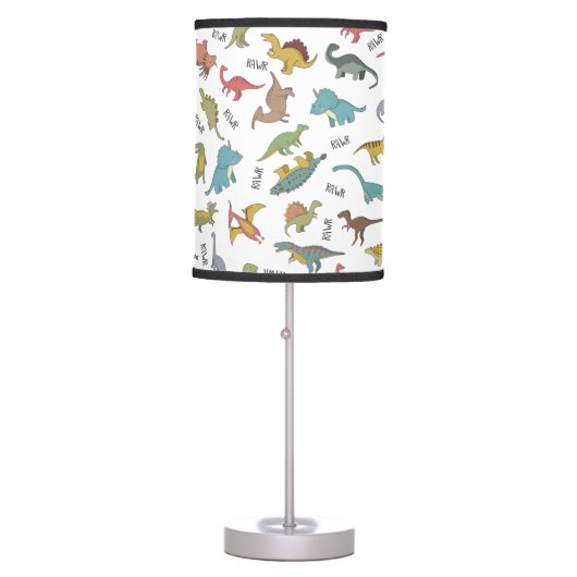 Dinosaurs Boy's Room Decor Table Lamp (Front)
