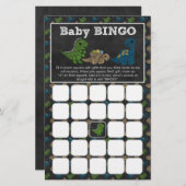 Dinosaurs Chalkboard Baby Shower Game BINGO Cards (Front/Back)