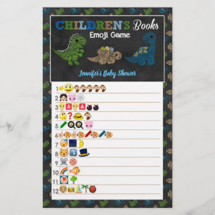 Dinosaurs Chalkboard Children's Books Emoji Game